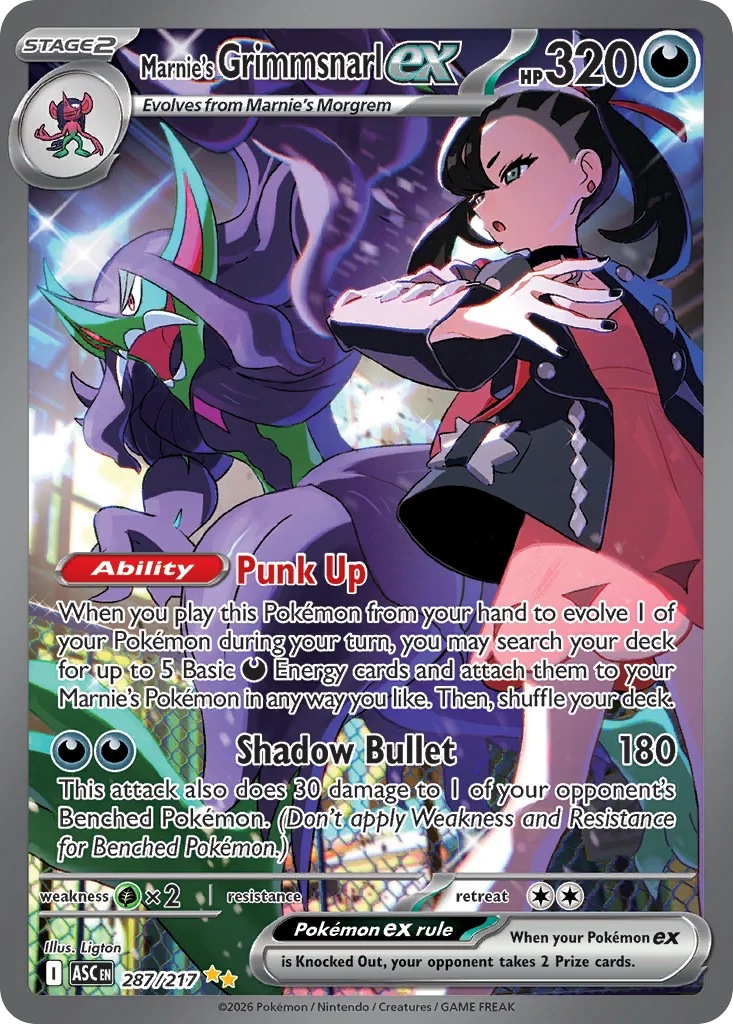 Marnie's Grimmsnarl ex 287/217 Special illustration rare