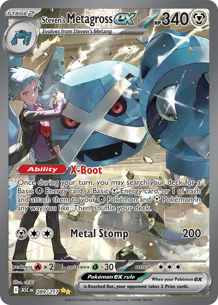 Steven's Metagross ex 289/217 Special illustration rare