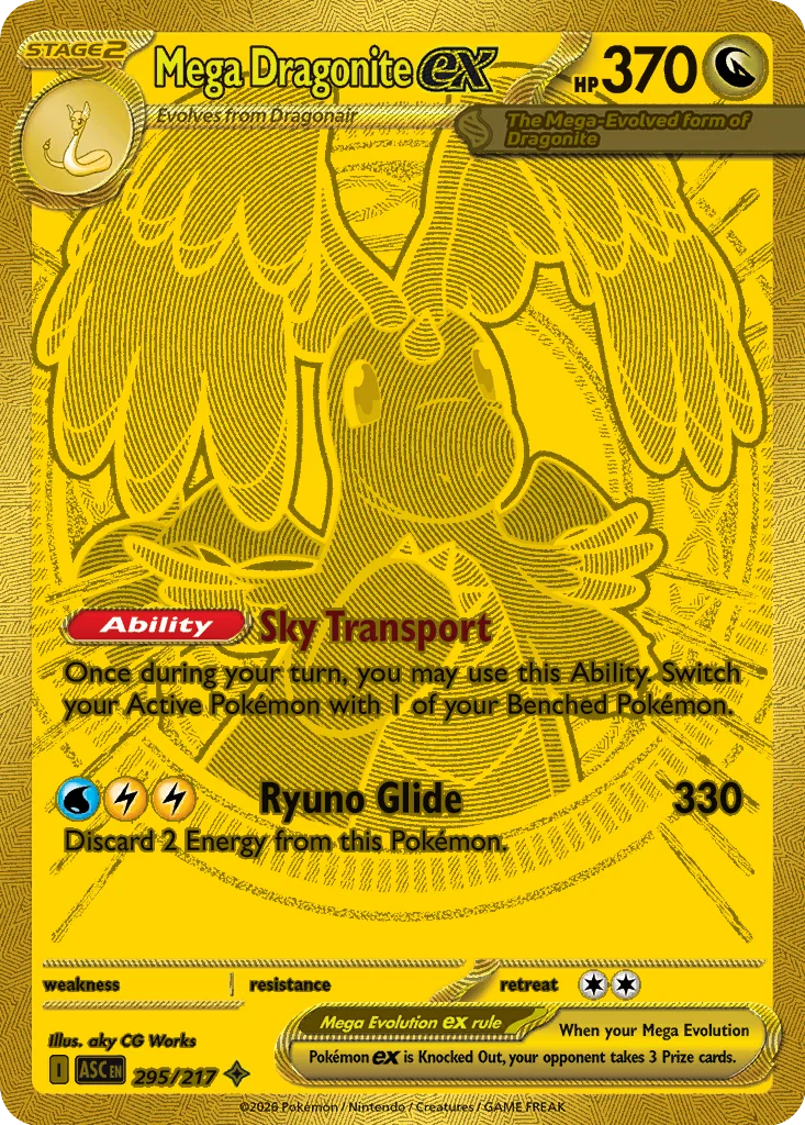 Mega Dragonite ex 295/217 Mega hyper rare