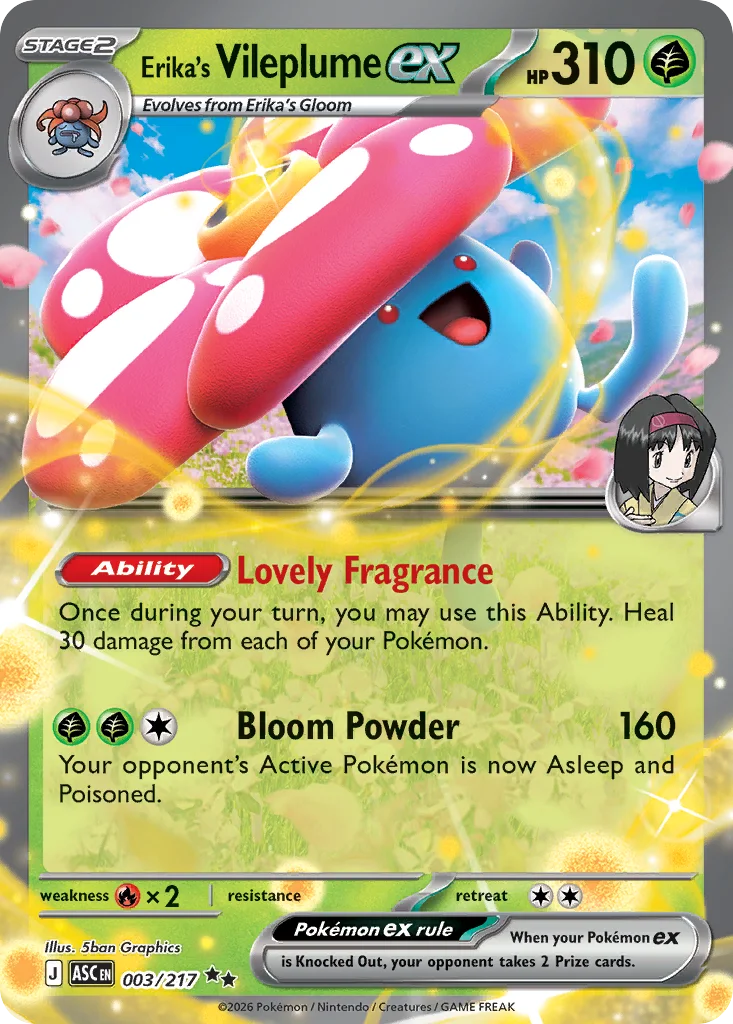 Erika's Vileplume ex 003/217 Double rare