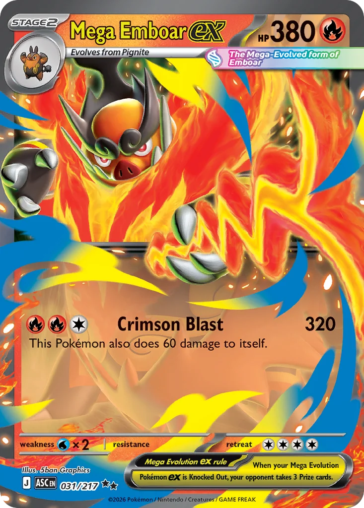 Mega Emboar ex 031/217 Double rare