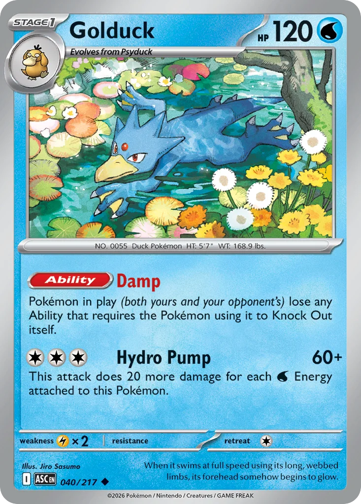 me2pt5-40 Golduck 040/217 Uncommon