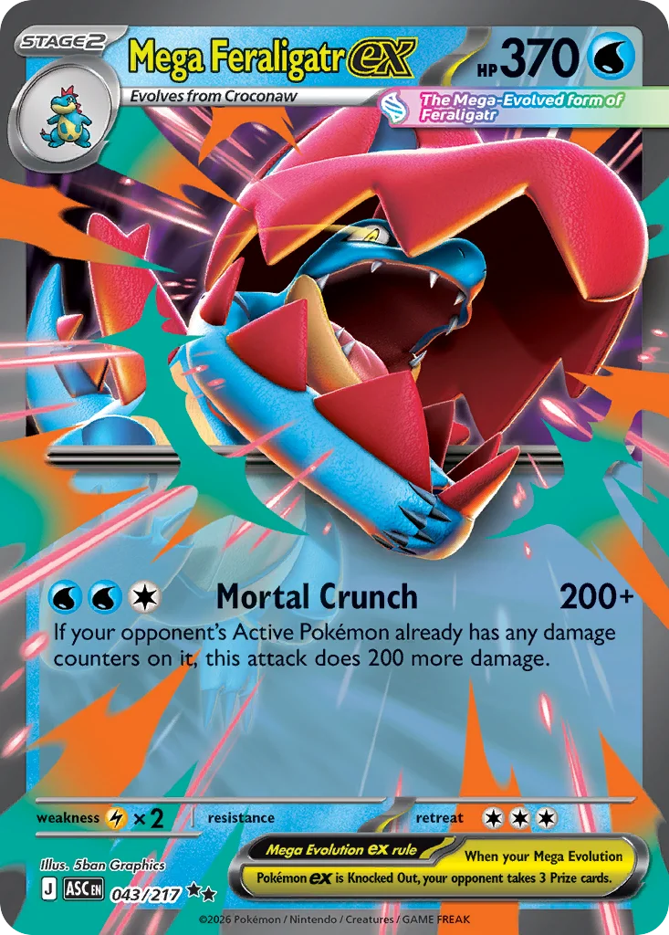 Mega Feraligatr ex 043/217 Double rare