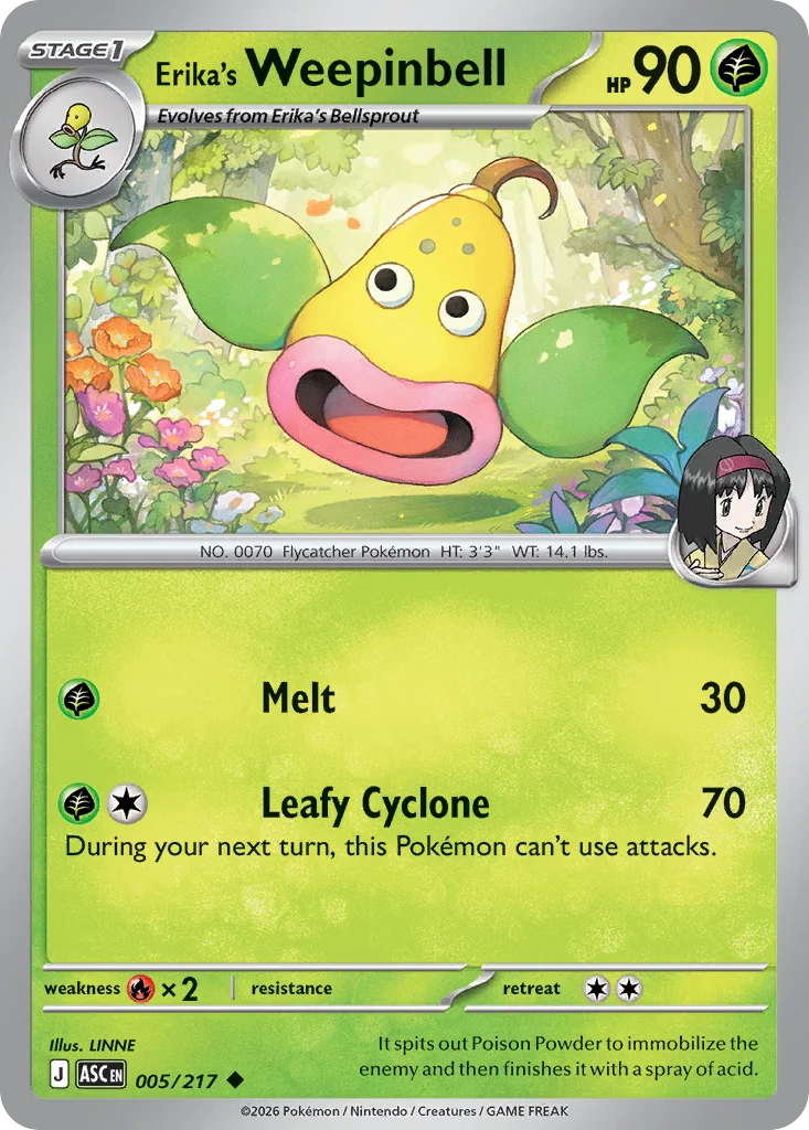me2pt5-5 Erika's Weepinbell 005/217 Uncommon
