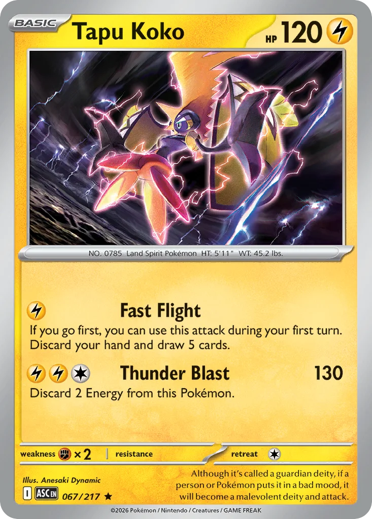 me2pt5-67 Tapu Koko 067/217 Rare