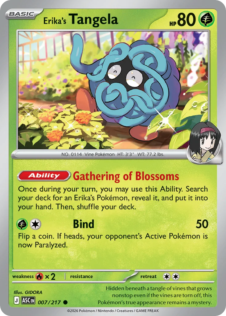 me2pt5-7 Erika's Tangela 007/217 Common