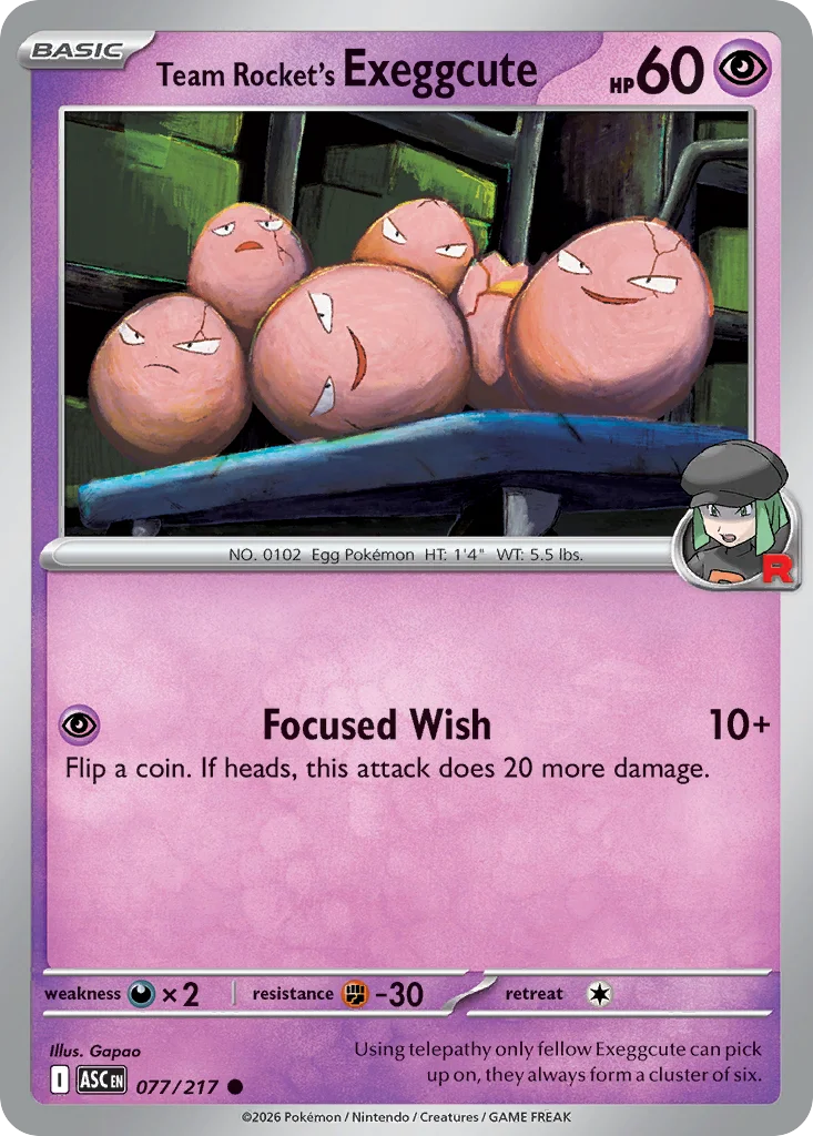 me2pt5-77 Team Rocket's Exeggcute 077/217 Common