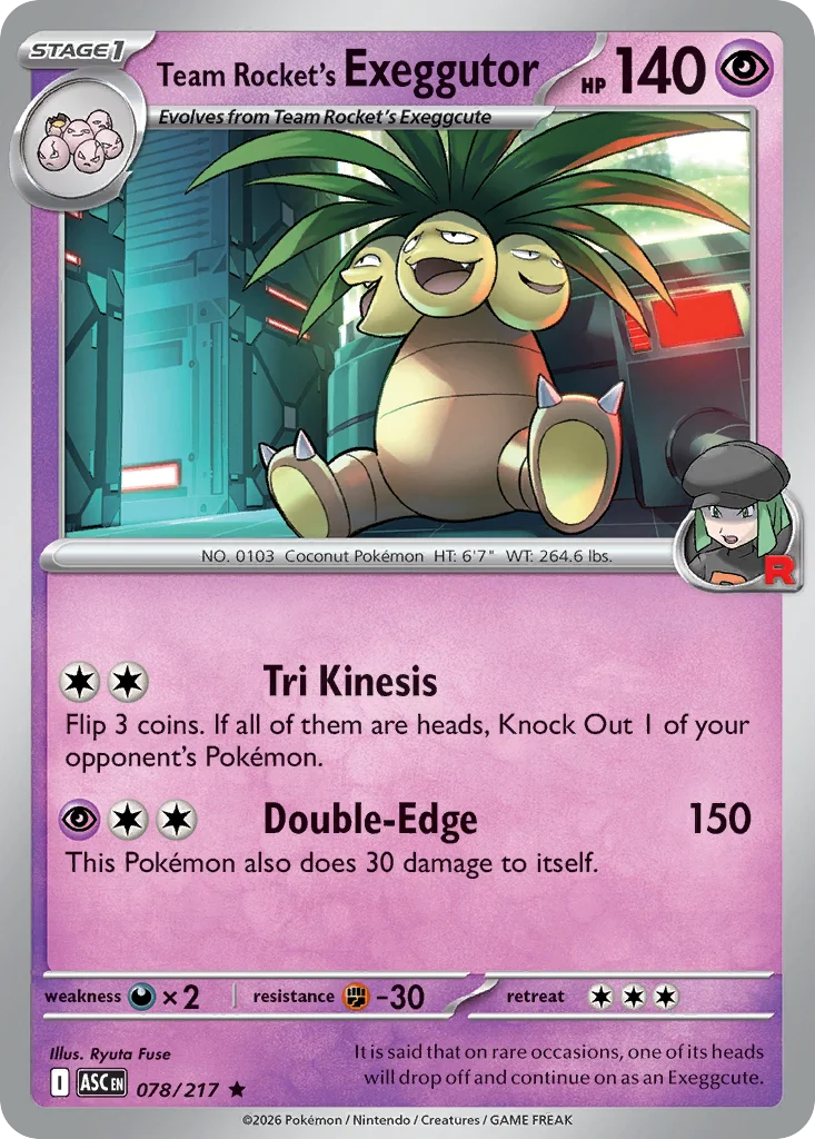 me2pt5-78 Team Rocket's Exeggutor 078/217 Rare
