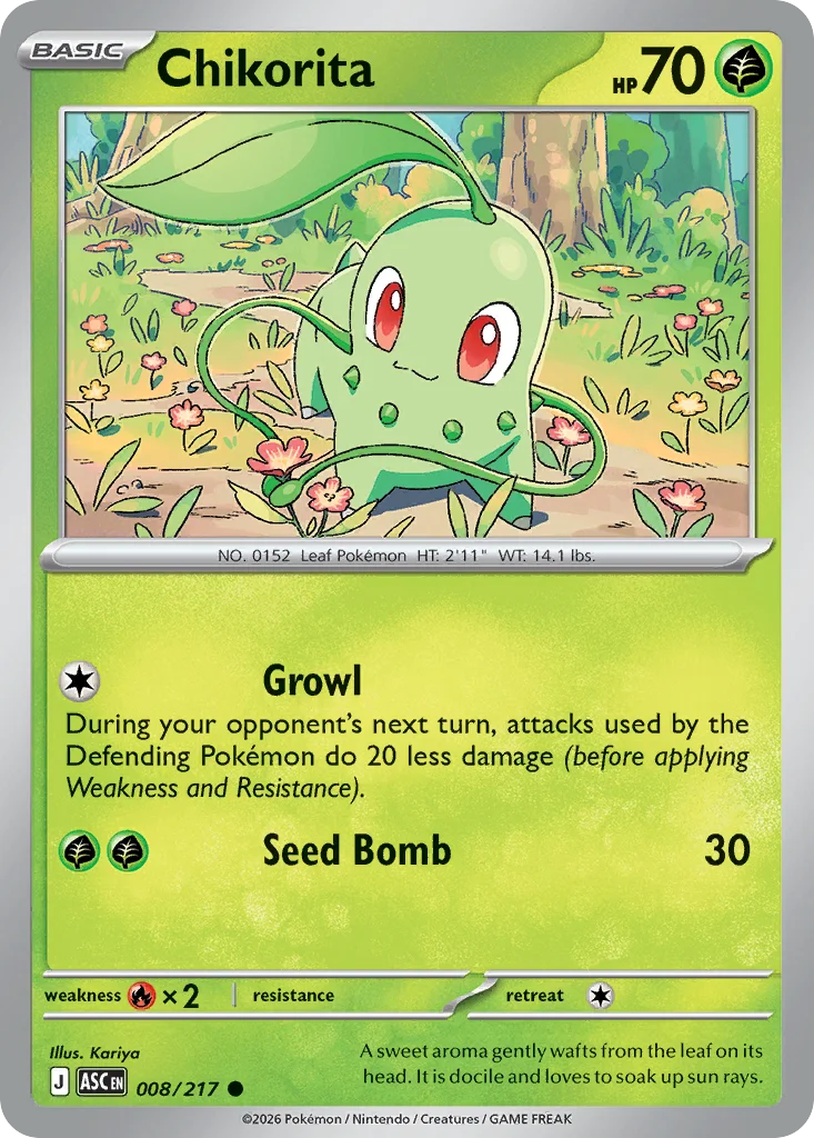 me2pt5-8 Chikorita 008/217 Common