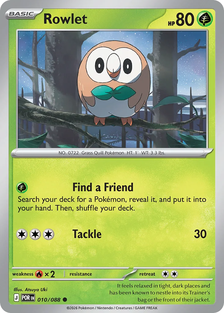 me3-10-5 Rowlet 010/088 Common