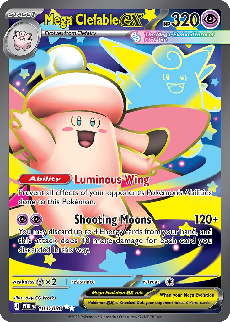 Mega Clefable ex 103/088 Ultra rare
