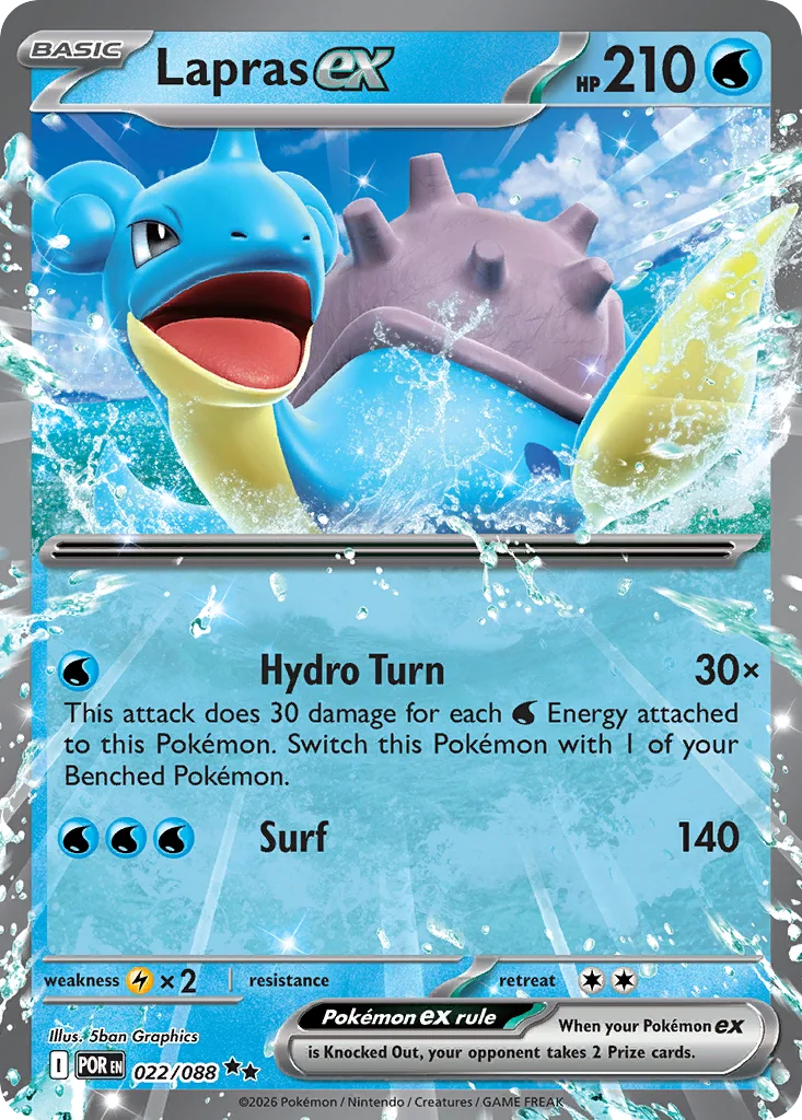 Lapras ex 022/088 Double rare