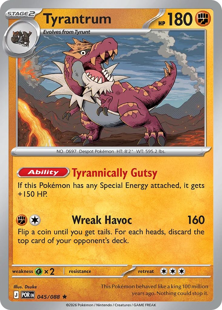 me3-45-5 Tyrantrum 045/088 Rare