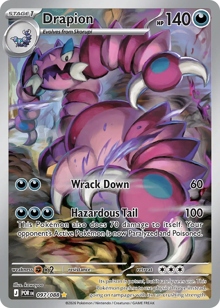 me3-97-5 Drapion 097/088 Illustration rare
