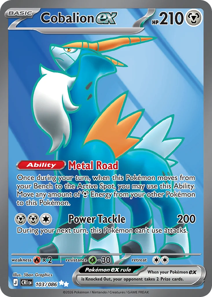 me4-103 Cobalion ex 103/086 Ultra rare