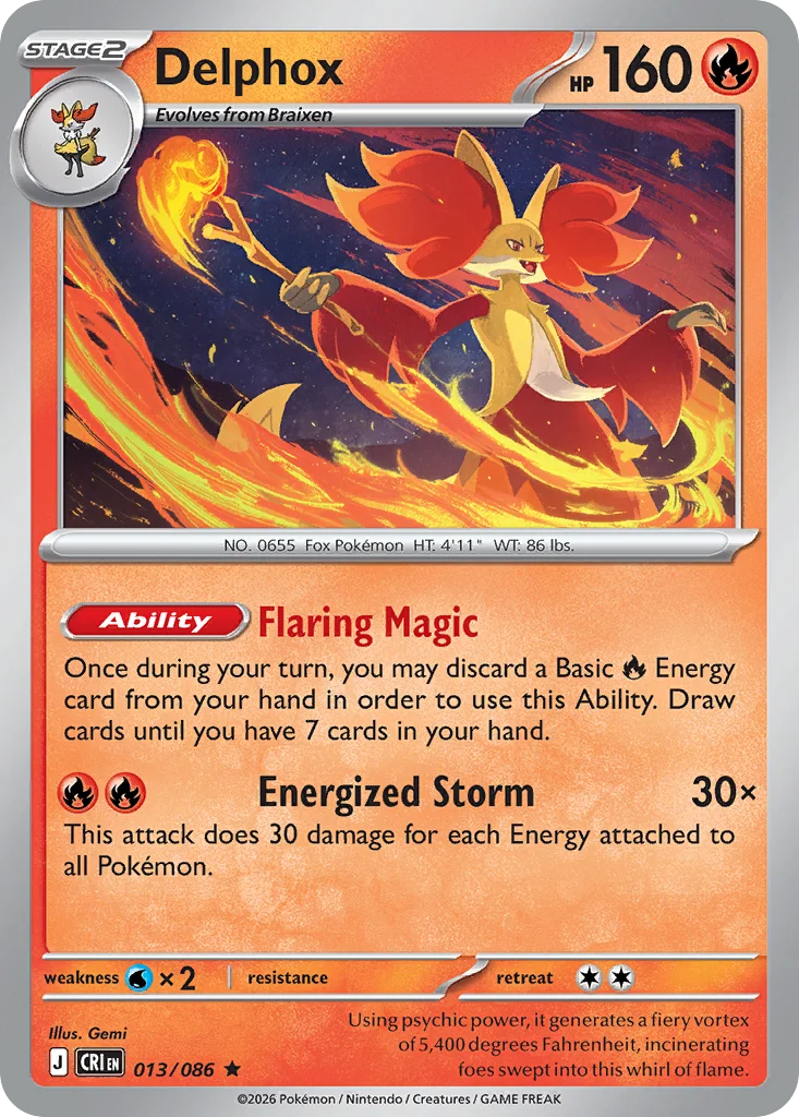Delphox 013/086 Rare