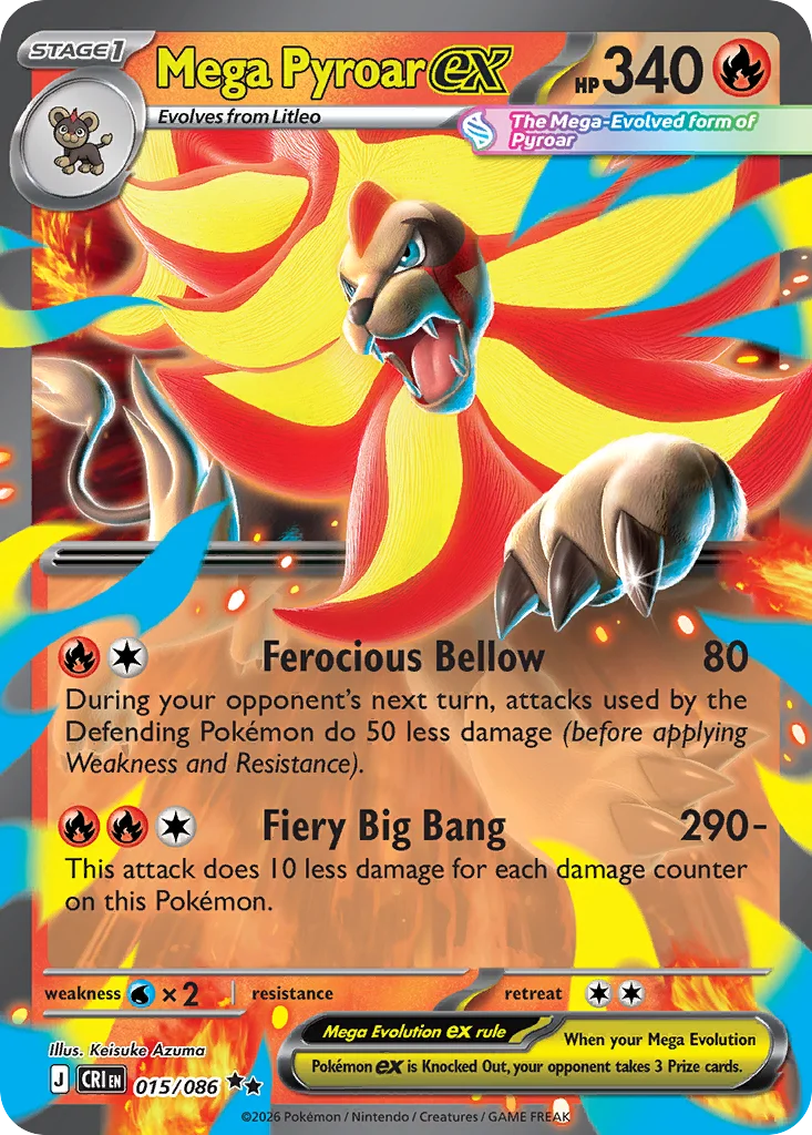Mega Pyroar ex 015/086 Double rare