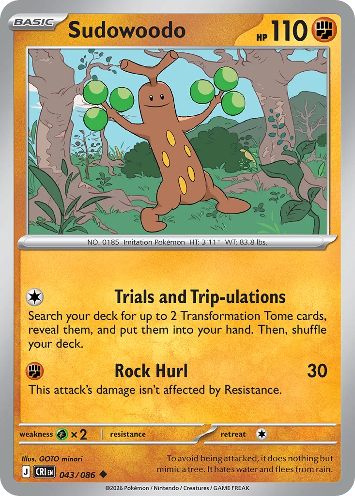 Sudowoodo 043/086 Uncommon
