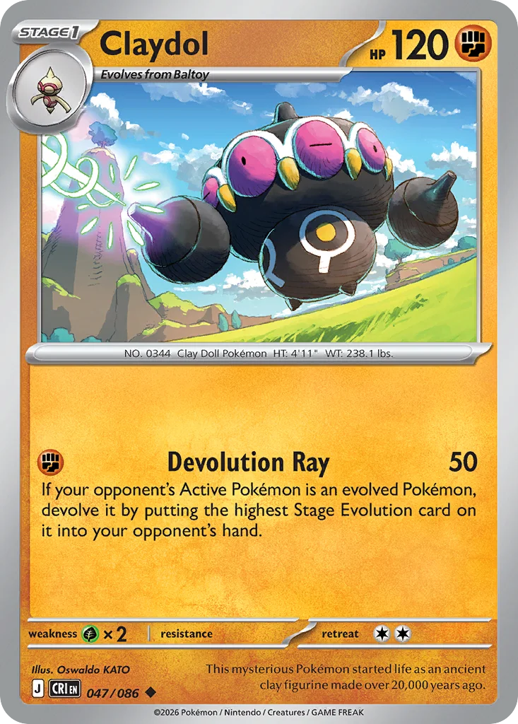me4-47 Claydol 047/086 Uncommon