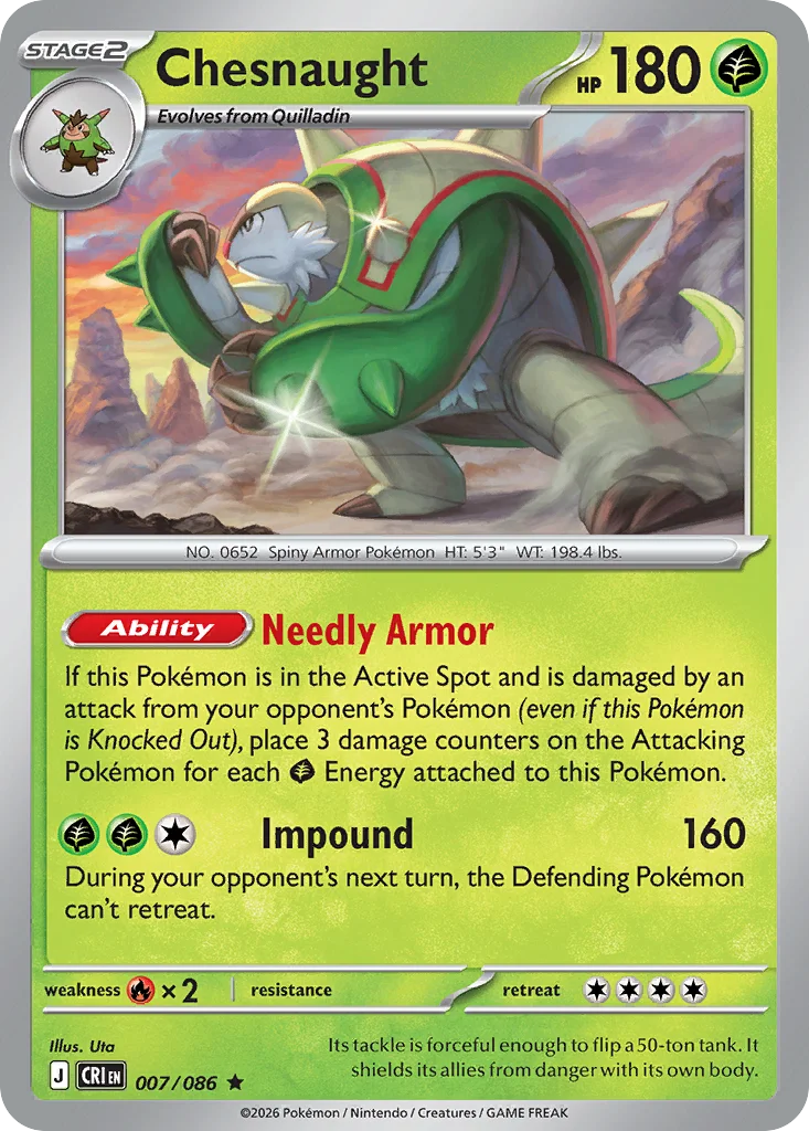 Chesnaught 007/086 Rare