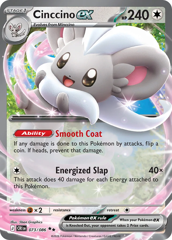 me4-73 Cinccino ex 073/086 Double rare