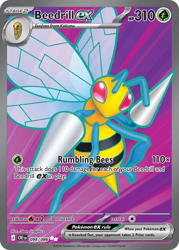 me4-98 Beedrill ex 098/086 Ultra rare