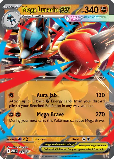 mep-12 Mega Lucario ex MEP012 Promo