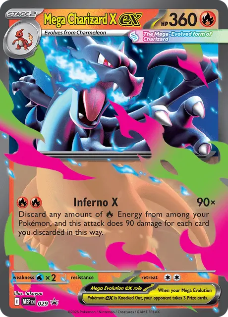 mep-29 Mega Charizard X ex MEP029 Promo