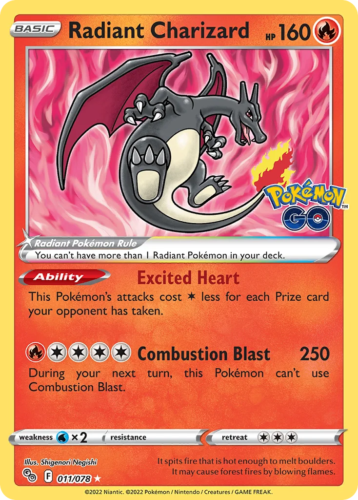 Radiant Charizard 011/078 Radiant rare