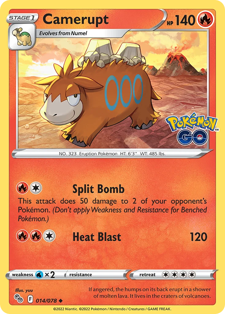 pgo-14 Camerupt 014/078 Uncommon