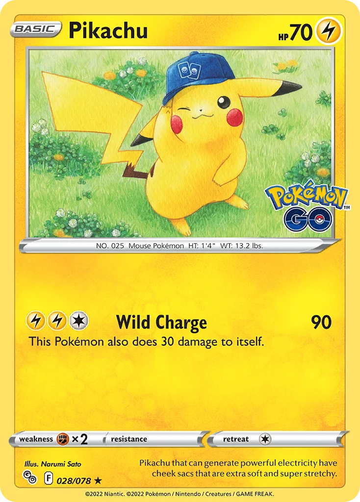 pgo-28 Pikachu 028/078 Rare holo