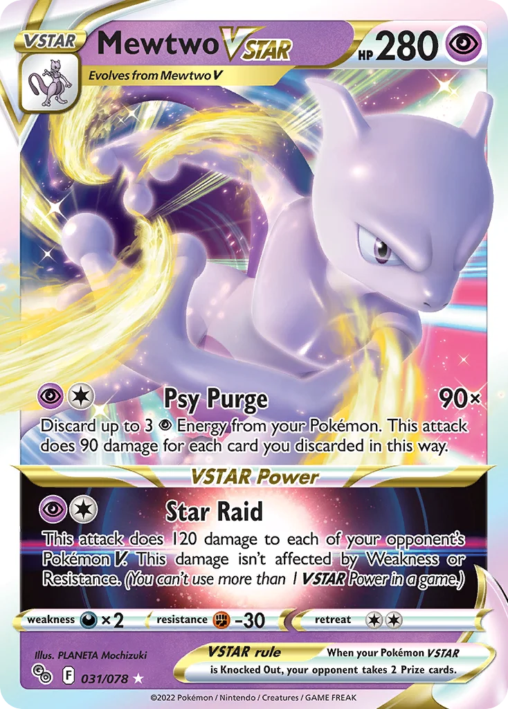 Mewtwo VSTAR 031/078 Rare holo vstar