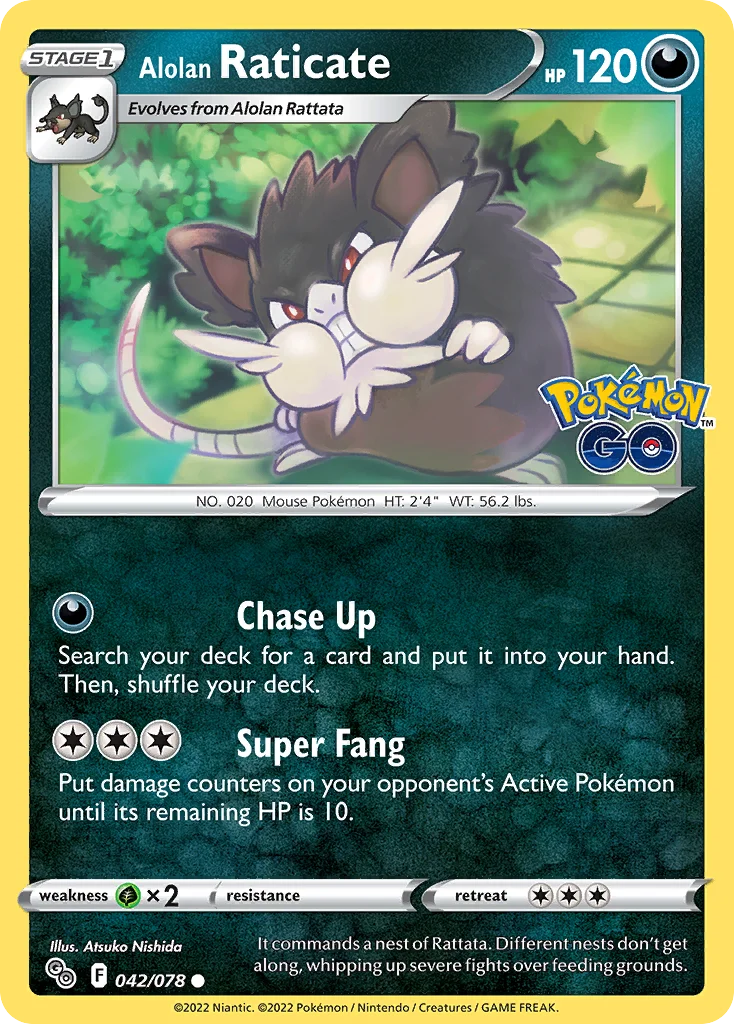 pgo-42 Alolan Raticate 042/078 Common