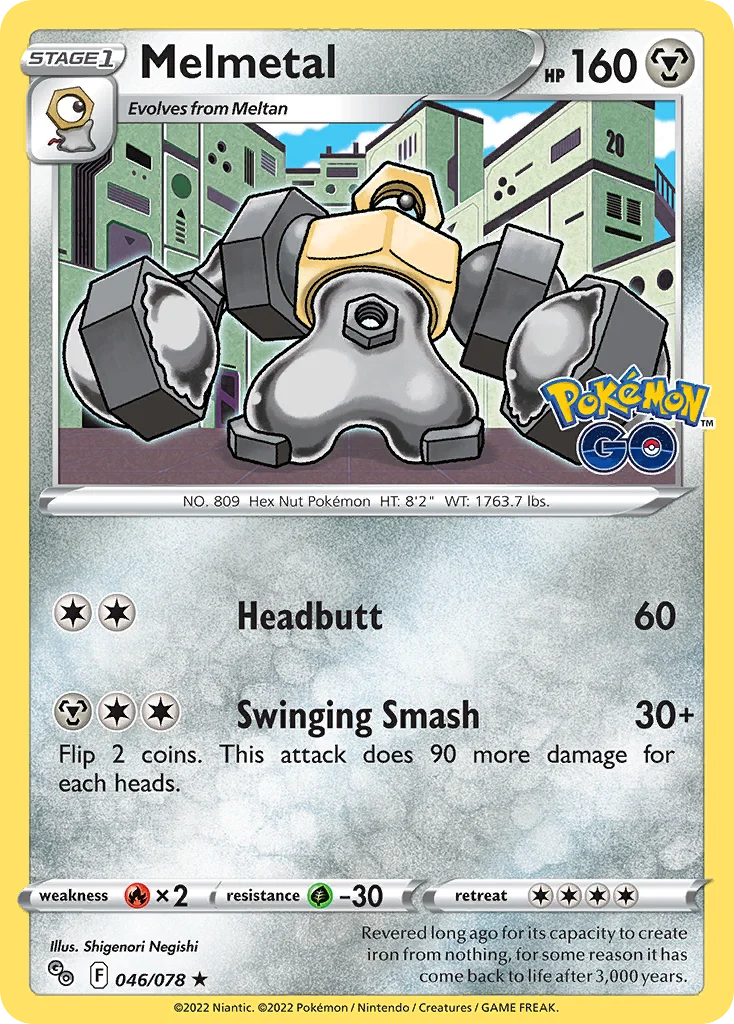 pgo-46 Melmetal 046/078 Rare holo