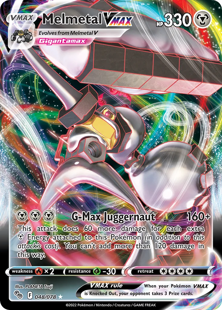 pgo-48 Melmetal VMAX 048/078 Rare holo vmax