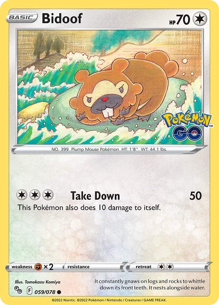 pgo-59 Bidoof 059/078 Common