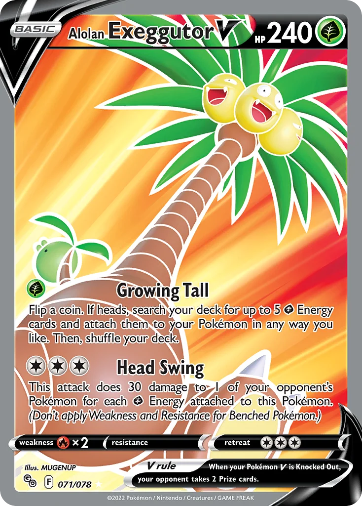 Alolan Exeggutor V 071/078 Rare ultra