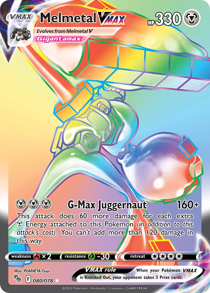 Melmetal VMAX 080/078 Rare rainbow