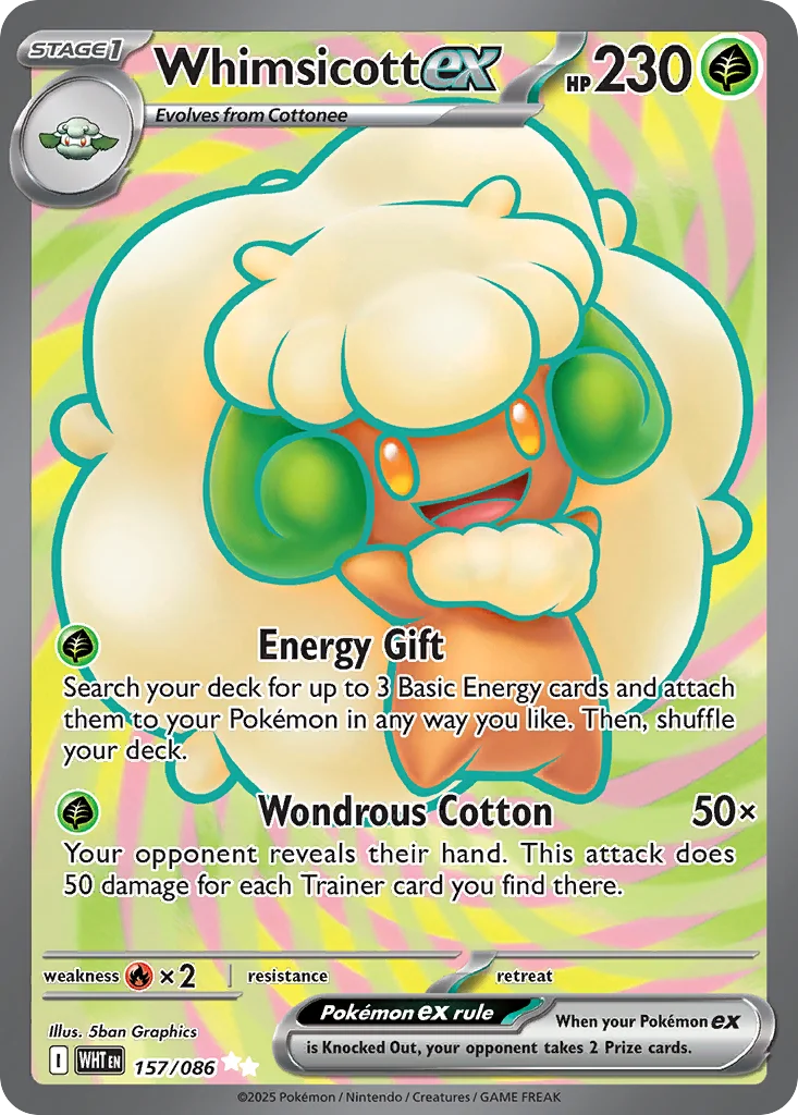 Whimsicott ex 157/086 Ultra rare