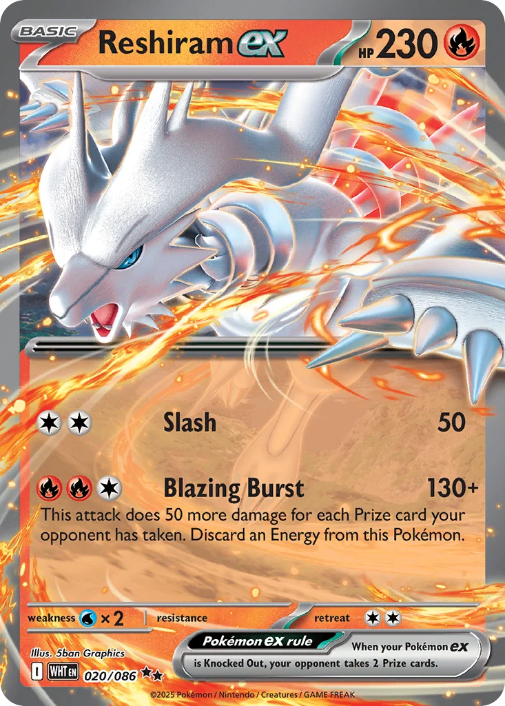 Reshiram ex 020/086 Double rare
