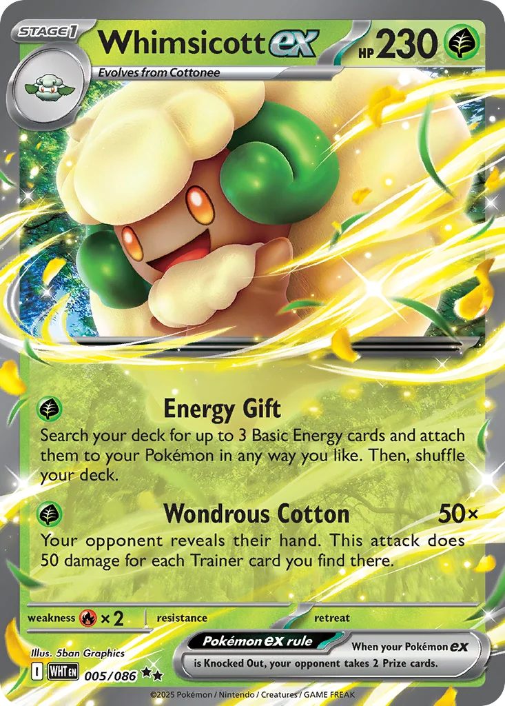 Whimsicott ex 005/086 Double rare
