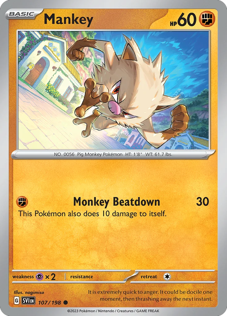 Mankey 107/198 Common