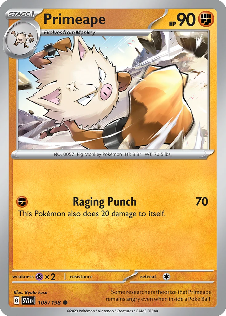 Primeape 108/198 Common