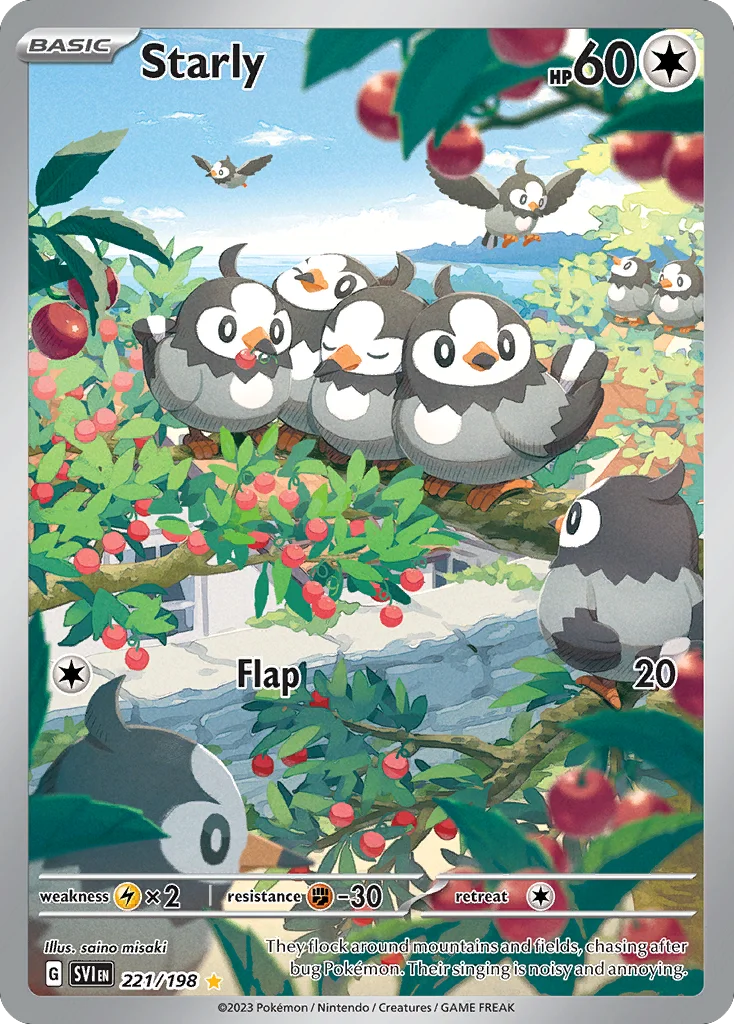 Starly 221/198 Illustration rare