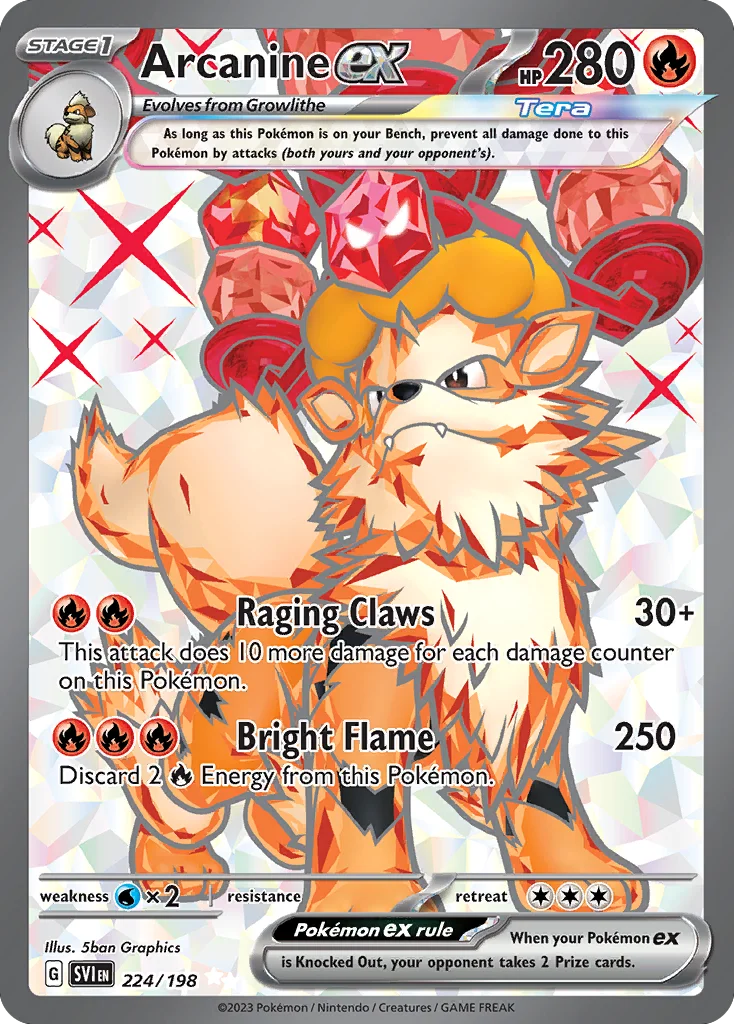 Arcanine ex 224/198 Ultra rare