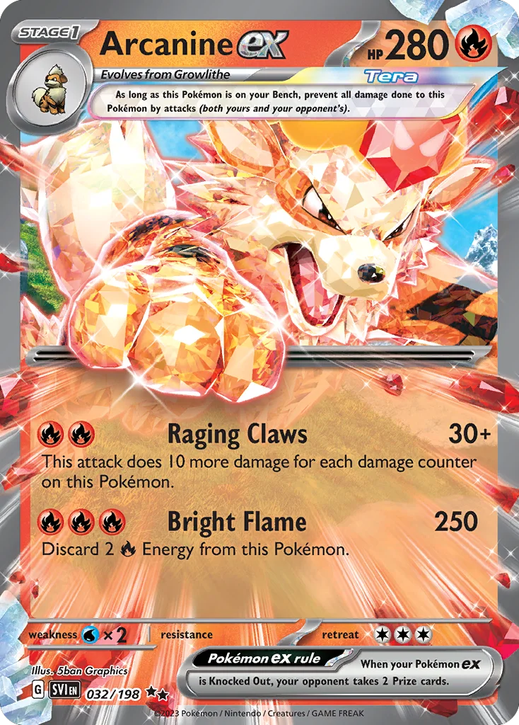 Arcanine ex 032/198 Double rare