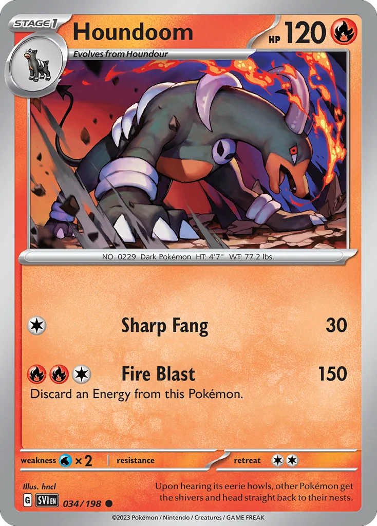 sv1-34 Houndoom 034/198 Common