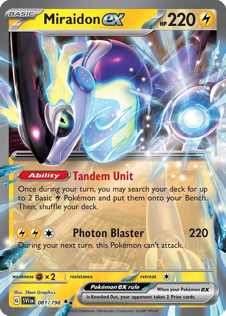 sv1-81 Miraidon ex 081/198 Double rare