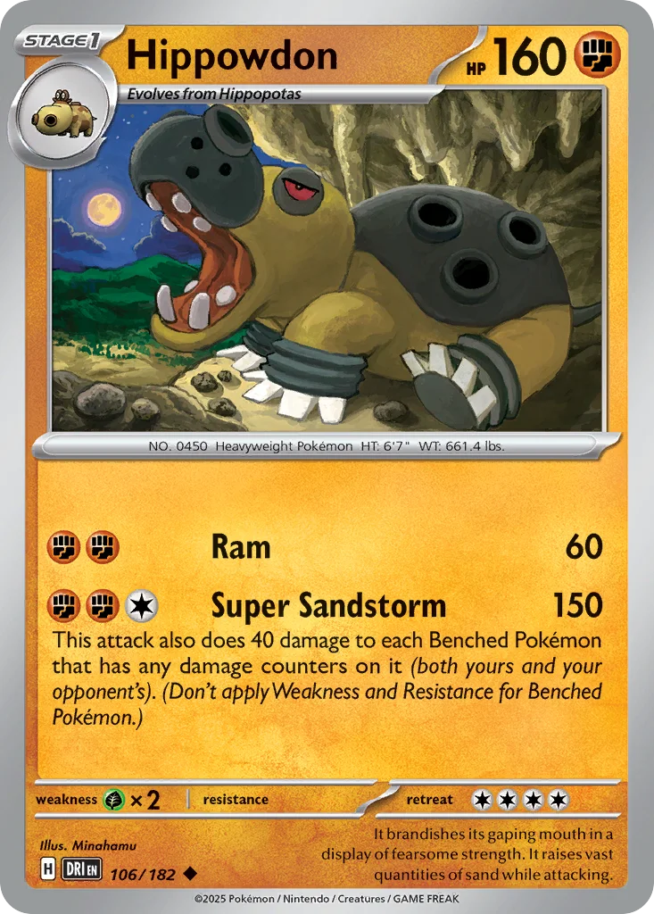sv10-106 Hippowdon 106/182 Uncommon