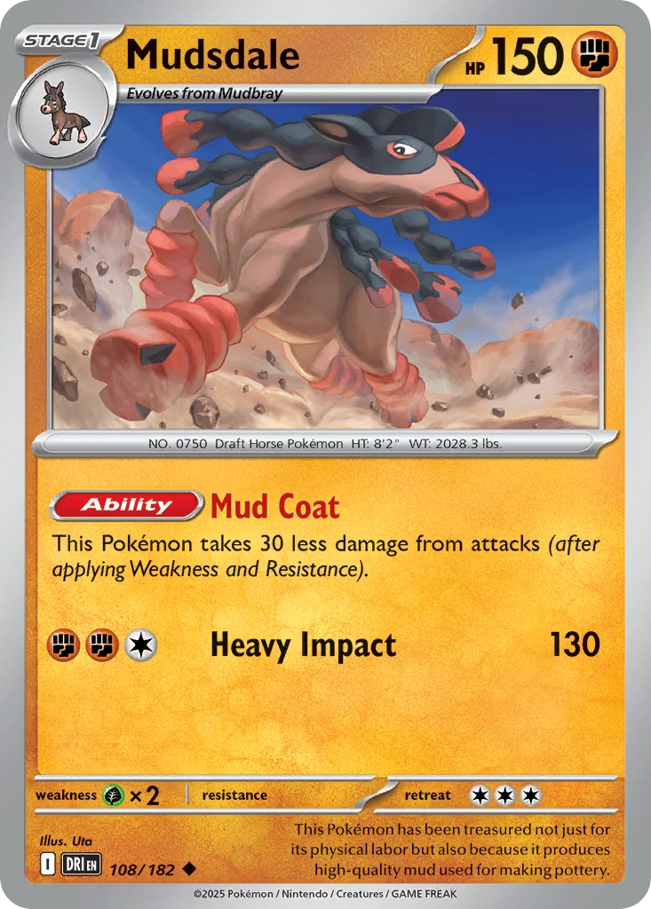 sv10-108 Mudsdale 108/182 Uncommon